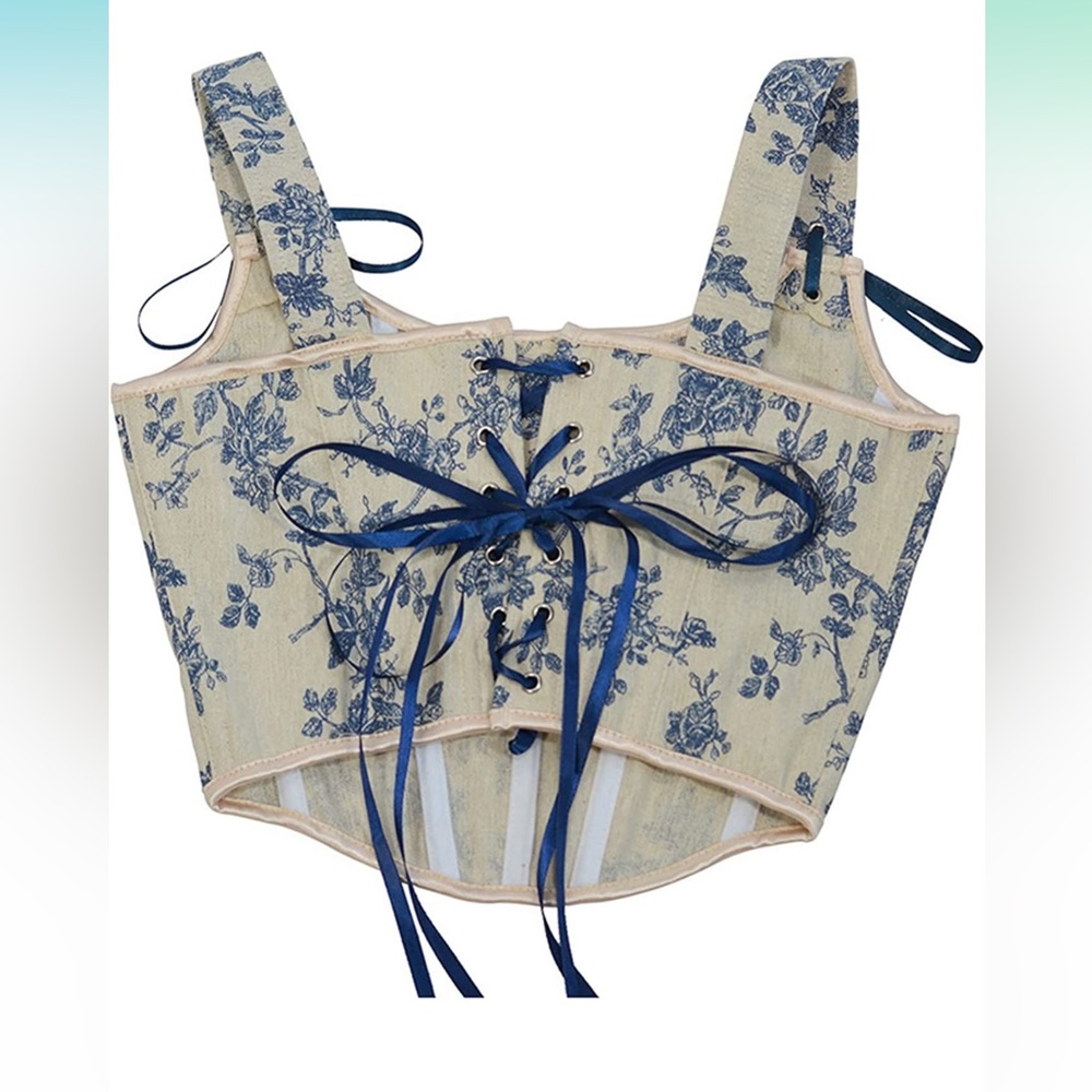 Blue corset top